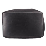 FERRAGAMO GROSGRAIN BUCKET SHOULDER BAGS BLACK