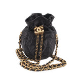 CHANEL MINI DRAWSTRING CROSSBODYS BLACK