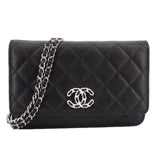 CHANEL CAVIAR WOC CROSSBODYS BLACK