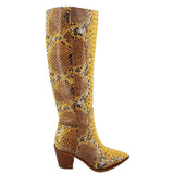 SAM EDELMAN SNAKE BOOTS YELLOW 7.5 US