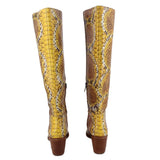 SAM EDELMAN SNAKE BOOTS YELLOW 7.5 US