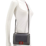 CHANEL BOY BAG CUBE CROSSBODYS PEWTER