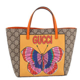 GUCCI BUTTERFLY TOTES BROWN/MULTI