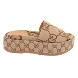 GUCCI JUMBO GG SANDALS BROWN 38.5 EU | 8.5 US