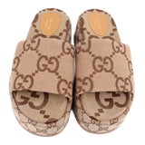 GUCCI JUMBO GG SANDALS BROWN 38.5 EU | 8.5 US