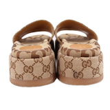 GUCCI JUMBO GG SANDALS BROWN 38.5 EU | 8.5 US