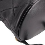 CHANEL MINI LOGO QUILTED BACKPACKS BLACK