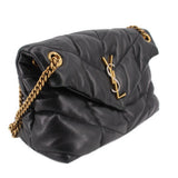 SAINT LAURENT LOU PUFFER CROSSBODYS BLACK SM