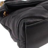SAINT LAURENT LOU PUFFER CROSSBODYS BLACK SM