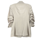 CINQ A SEPT PEARL TRIM BLAZERS CREAM XS