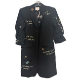 CINQ A SEPT JEWELED BLAZERS BLACK XS