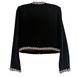 CINQ A SEPT JEWELED JACKETS BLACK XS