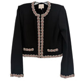 CINQ A SEPT JEWELED JACKETS BLACK XS