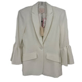 CINQ A SEPT ONE BUTTON BLAZERS WHITE XS