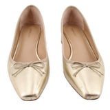 VERONICA BEARD METALLIC FLATS GOLD 9 US