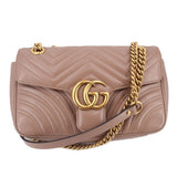 GUCCI MEDIUM MARMONT CROSSBODYS TAUPE