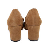 VINCE CAMUTO SUEDE FRINGE LOAFER HEELS BROWN 7.5 US