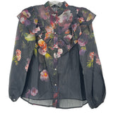 AQUA PRINT TOPS BLACK XS