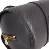 LOUIS VUITTON VINTAGE SOUFFLOT WITH MINI POUCH HANDLE BAG BLACK
