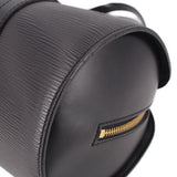 LOUIS VUITTON VINTAGE SOUFFLOT WITH MINI POUCH HANDLE BAG BLACK