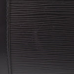 Black textured leather-look panel with stitched edge