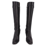 GUCCI INTERLOCKING G LEATHER RIDING BOOTS BLACK 7.5 US