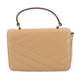 TORY BURCH KIRA TOP HANDLE CHAIN WALLET CROSSBODYS NUDE