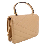 TORY BURCH KIRA TOP HANDLE CHAIN WALLET CROSSBODYS NUDE