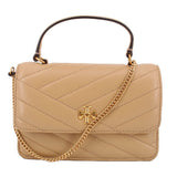 TORY BURCH KIRA TOP HANDLE CHAIN WALLET CROSSBODYS NUDE