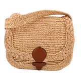 RALPH LAUREN RAFFIA SMALL COLBIE MESSENGER CROSSBODYS NATURAL
