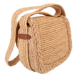 RALPH LAUREN RAFFIA SMALL COLBIE MESSENGER CROSSBODYS NATURAL