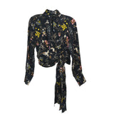 CINQ A SEPT PRINT TOPS BLACK XS