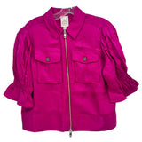 CINQ A SEPT 3/4 SLEEVE JACKETS PURPLE XS