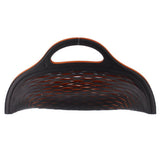 DELVAUX REVERSE BASKET HANDLE BAG BLACK/ORANGE
