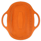 DELVAUX REVERSE BASKET HANDLE BAG BLACK/ORANGE