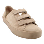FREDA SALVADOR tan suede sneakers with double hook-and-loop straps