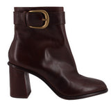 ANTONIO MELANI BUCKLE BOOTIES BROWN 7 US