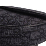 DIOR OBLIQUE JACQUARD SADDLE BAG CROSSBODYS BLACK