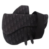 DIOR OBLIQUE JACQUARD SADDLE BAG CROSSBODYS BLACK