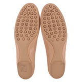 TORY BURCH REVA TRAVEL BALLET FLATS NUDE 9 US