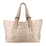 BOTTEGA SPINNAKER NYLON TOTES ECRU