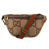 GUCCI JUMBO GG CANVAS BELT BAGS BROWN