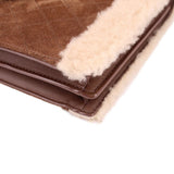 YSL GABY ENVELOPE FLAP SHEARLING CROSSBODYS BROWN
