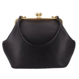 COACH LARGE KISSLOCK FRAME HANDLE BAG BLACK