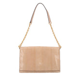 TORY BURCH KIRA PYTHON SHOULDER BAGS NUDE