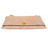 TORY BURCH KIRA PYTHON SHOULDER BAGS NUDE