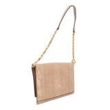 TORY BURCH KIRA PYTHON SHOULDER BAGS NUDE