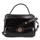 TORY BURCH ROBINSON TOP HANDLE CROSSBODYS BLACK SPAZZOLATO