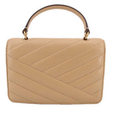 TORY BURCH KIRA TOP HANDLE CHAIN WALLET CROSSBODYS NUDE