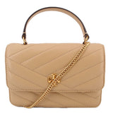 TORY BURCH KIRA TOP HANDLE CHAIN WALLET CROSSBODYS NUDE
